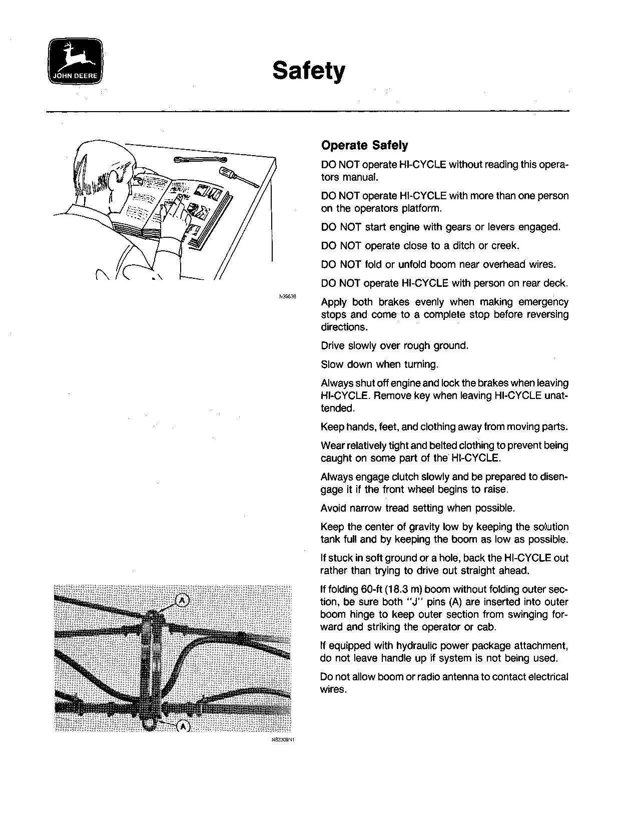 JOHN DEERE 6000 SPRAYER OPERATORS MANUAL #4