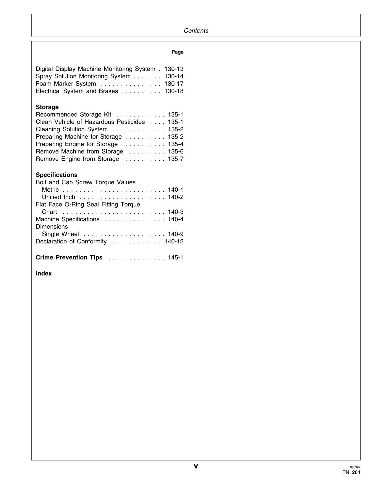 JOHN DEERE 6100 SPRAYER OPERATORS MANUAL