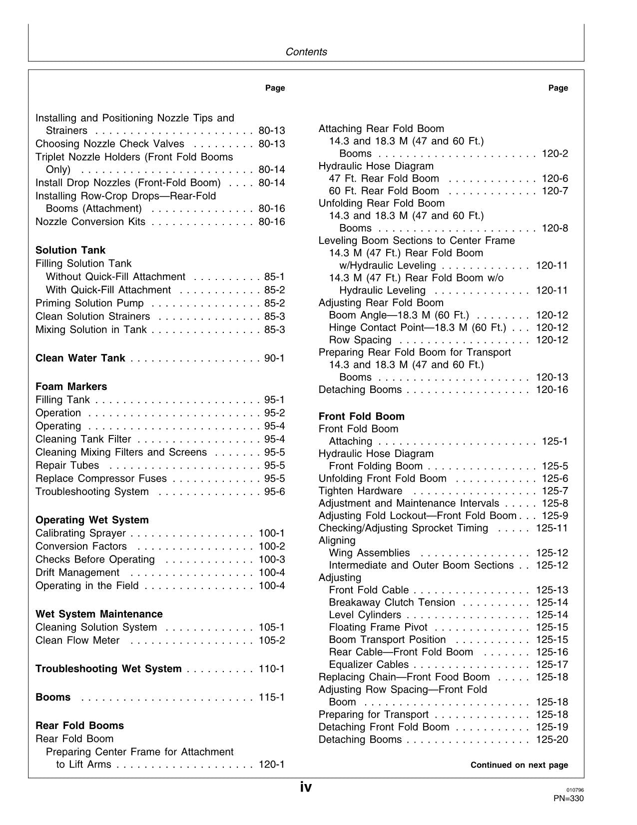 JOHN DEERE 6500 SPRAYER OPERATORS MANUAL #4