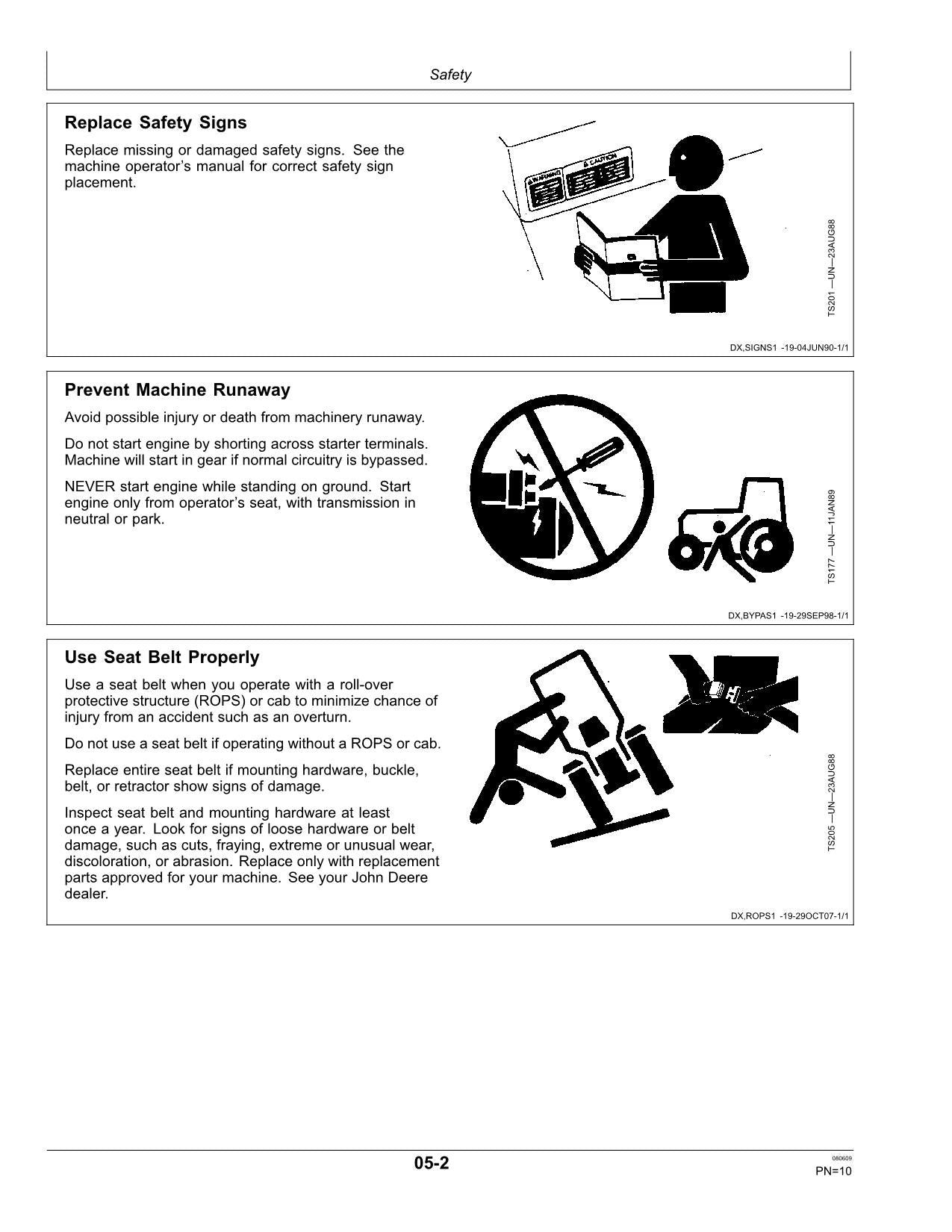 JOHN DEERE 6700 SPRAYER OPERATORS MANUAL #6