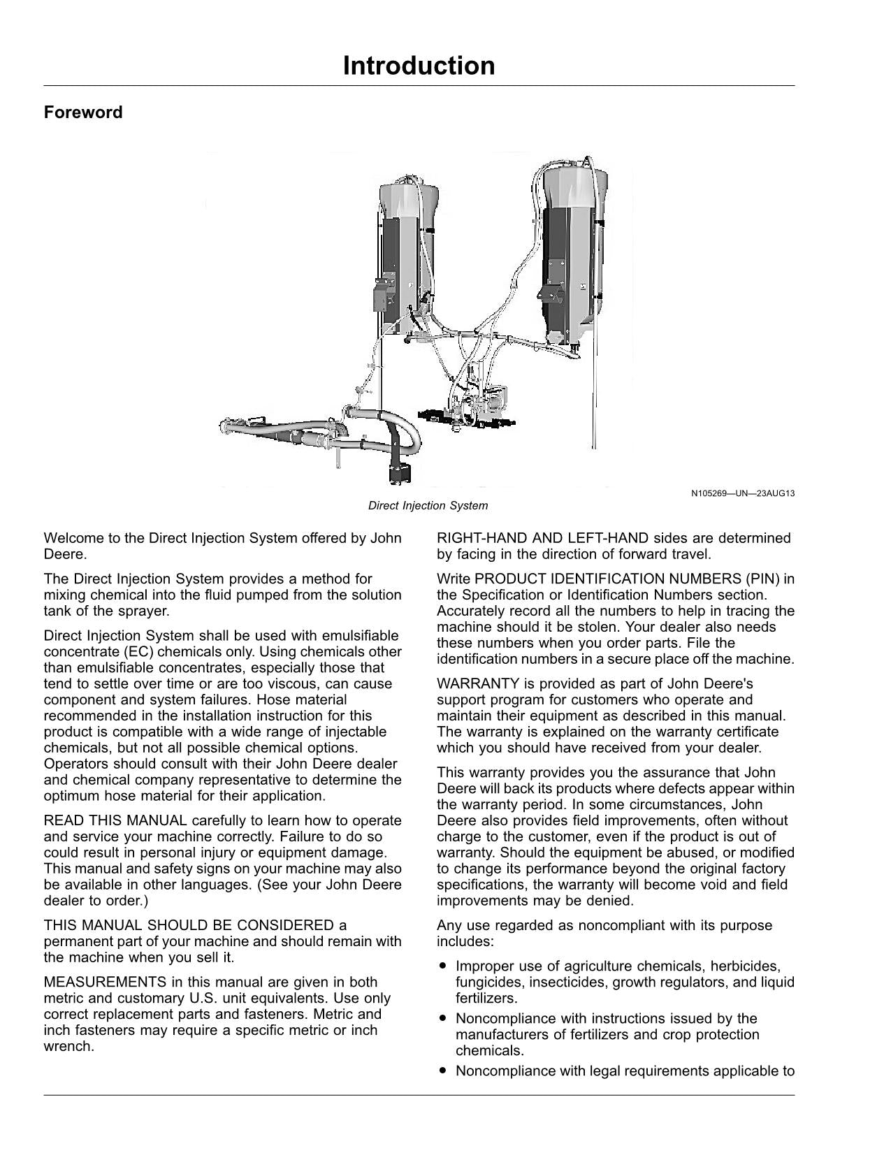 JOHN DEERE R4030  R4045  R4038 SELF- PROPELLED SPRAYERS SPRAYER OPERATORS MANUAL