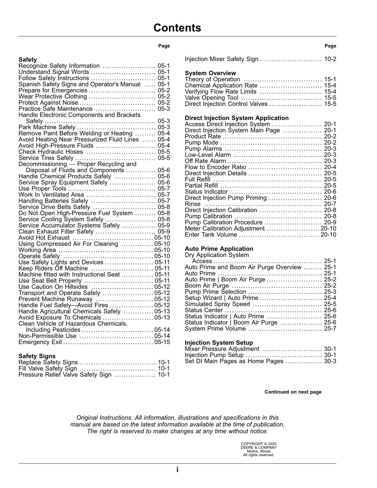 JOHN DEERE R4030  R4045  R4038 SELF- PROPELLED SPRAYERS SPRAYER OPERATORS MANUAL