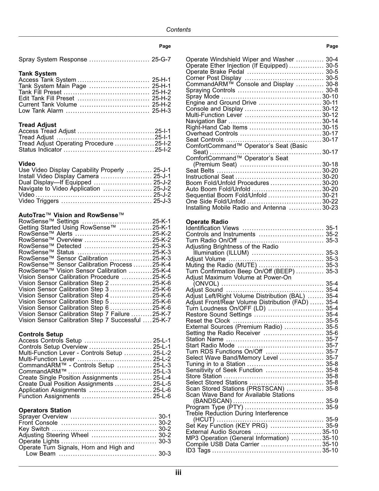 JOHN DEERE R4023 SPRAYER OPERATORS MANUAL #6