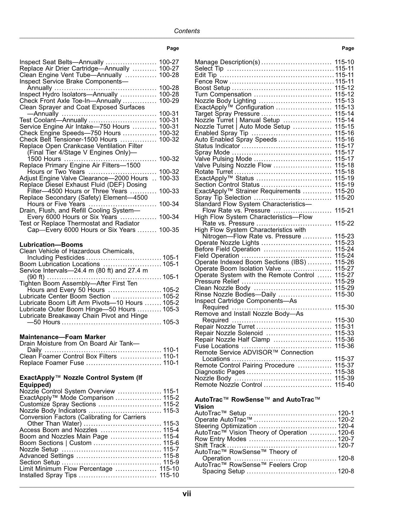 JOHN DEERE R4023 SPRAYER OPERATORS MANUAL #6