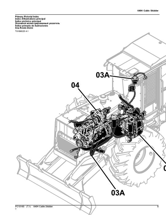 JOHN DEERE 640H SKIDDER PARTS CATALOG MANUAL