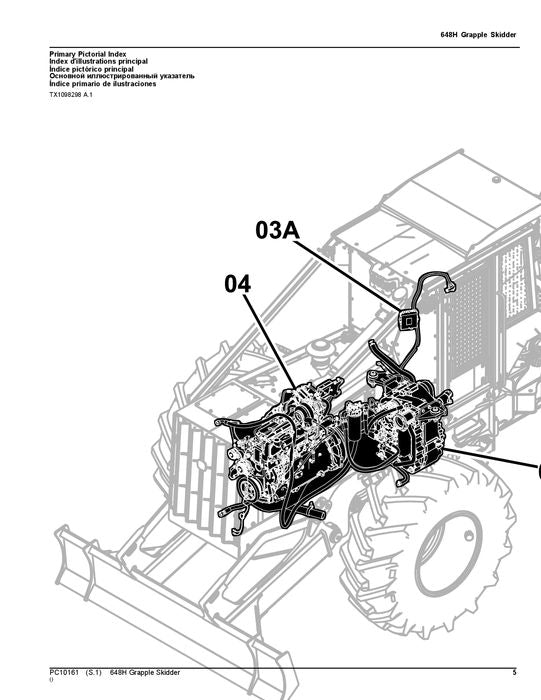 JOHN DEERE 648H SKIDDER PARTS CATALOG MANUAL