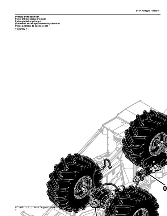 JOHN DEERE 648H SKIDDER PARTS CATALOG MANUAL