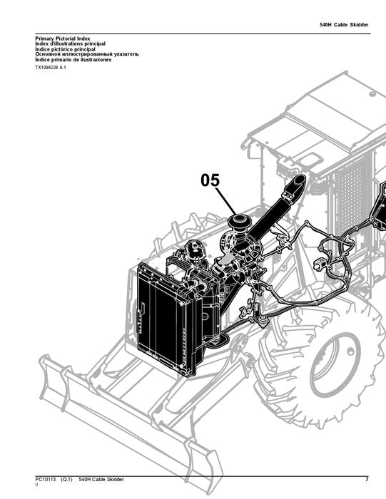 JOHN DEERE 540H SKIDDER ERSATZTEILKATALOGHANDBUCH #1