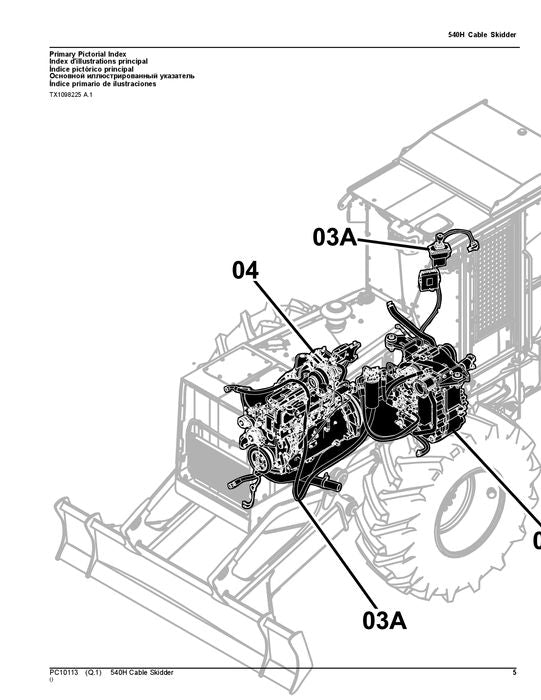 JOHN DEERE 540H SKIDDER ERSATZTEILKATALOGHANDBUCH #1