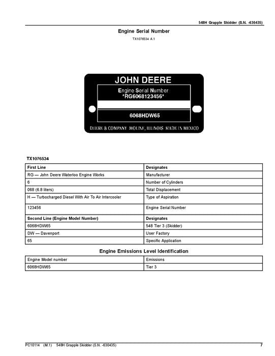 JOHN DEERE 540H SKIDDER ERSATZTEILKATALOGHANDBUCH #2