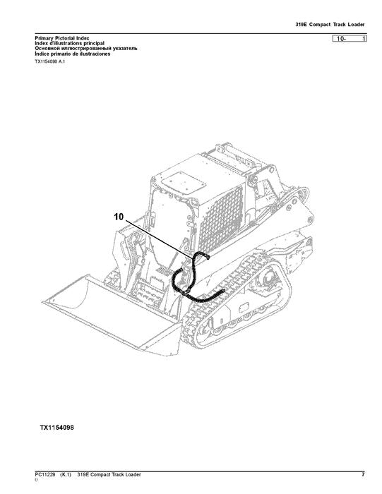 JOHN DEERE 319E KOMPAKT-RAUPENLADER - ERSATZTEILKATALOGHANDBUCH