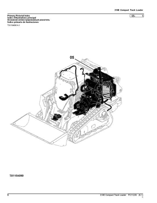 MANUEL DU CATALOGUE DES PIÈCES DE RECHANGE POUR CHARGEUSE COMPACTE SUR CHENILLES JOHN DEERE 319E