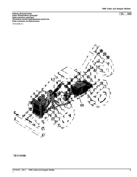 JOHN DEERE 748H SKIDDER PARTS CATALOG MANUAL