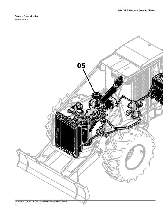 MANUEL DU CATALOGUE DES PIÈCES DE DÉBUSQUEUSE JOHN DEERE 648HTJ