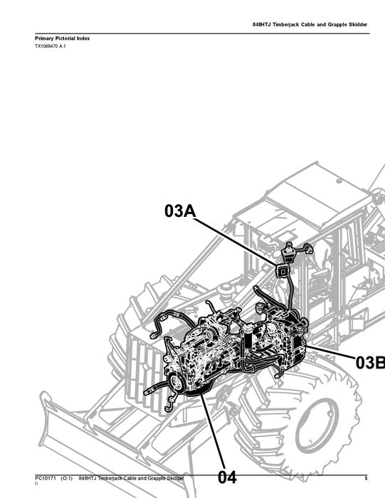 JOHN DEERE 848HTJ SKIDDER-ERSATZTEILKATALOGHANDBUCH