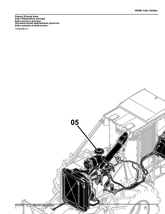 JOHN DEERE 540GIII SKIDDER-ERSATZTEILKATALOGHANDBUCH