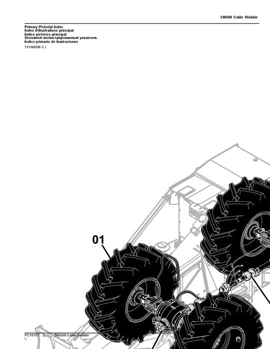 JOHN DEERE 540GIII SKIDDER-ERSATZTEILKATALOGHANDBUCH