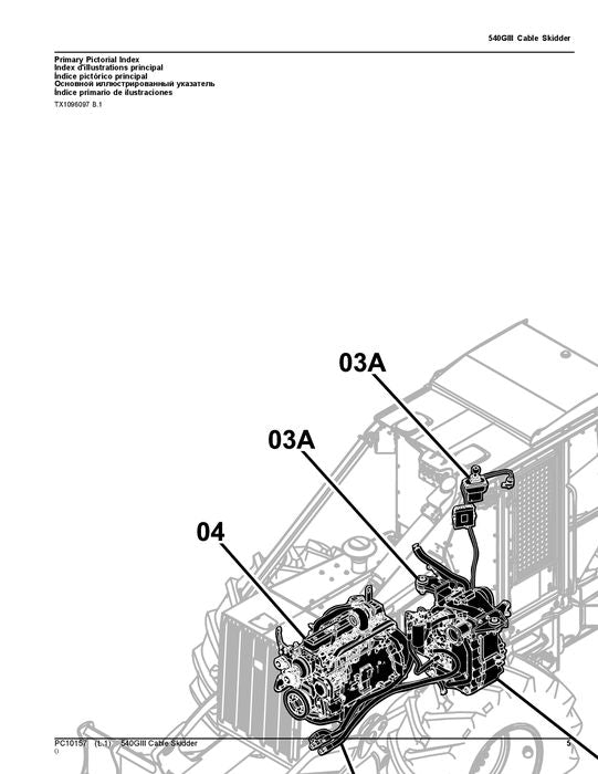 JOHN DEERE 540GIII SKIDDER-ERSATZTEILKATALOGHANDBUCH