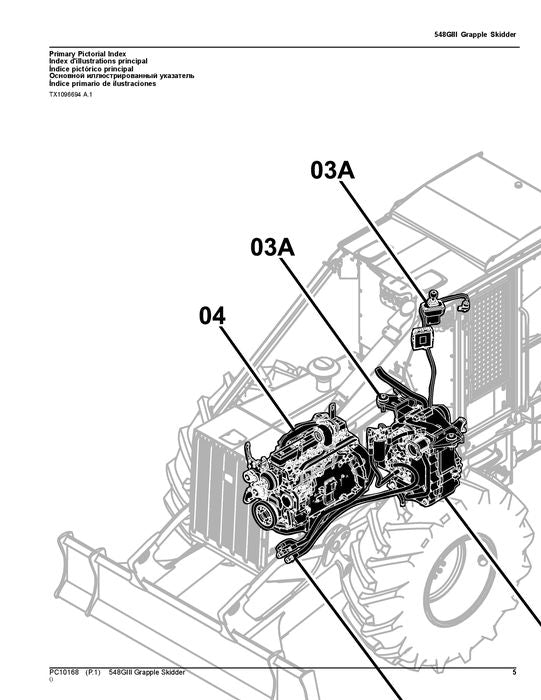 JOHN DEERE 548GIII SKIDDER-ERSATZTEILKATALOGHANDBUCH