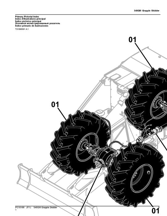 JOHN DEERE 548GIII SKIDDER-ERSATZTEILKATALOGHANDBUCH