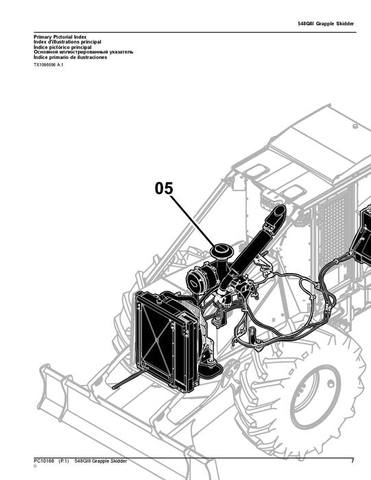 JOHN DEERE 548GIII SKIDDER-ERSATZTEILKATALOGHANDBUCH