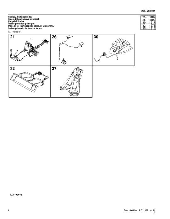 JOHN DEERE 640L SKIDDER PARTS CATALOG MANUAL 1DW640L_ _ _C666893—