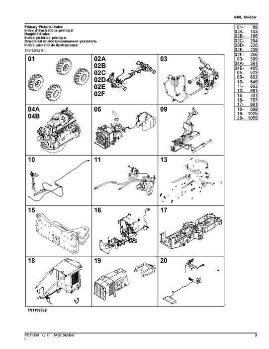 JOHN DEERE 640L SKIDDER PARTS CATALOG MANUAL 1DW640L_ _ _C666893—