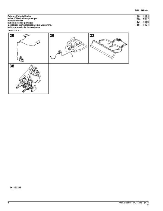 JOHN DEERE 748L SKIDDER PARTS CATALOG MANUAL #1