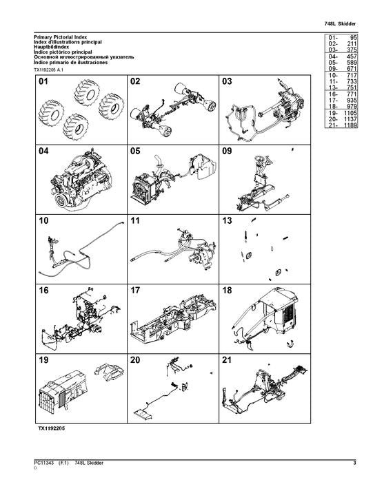 JOHN DEERE 748L SKIDDER PARTS CATALOG MANUAL #1