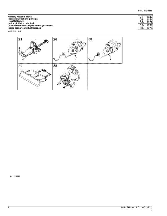 JOHN DEERE 848L-II SKIDDER PARTS CATALOG MANUAL 1DW848L _C666893-