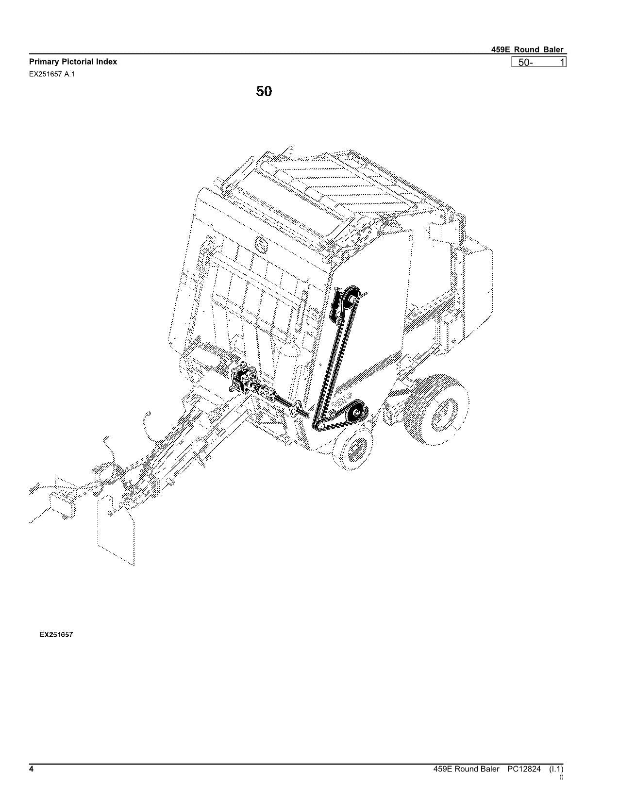 JOHN DEERE 336 SQUARE BALER PARTS CATALOG MANUAL