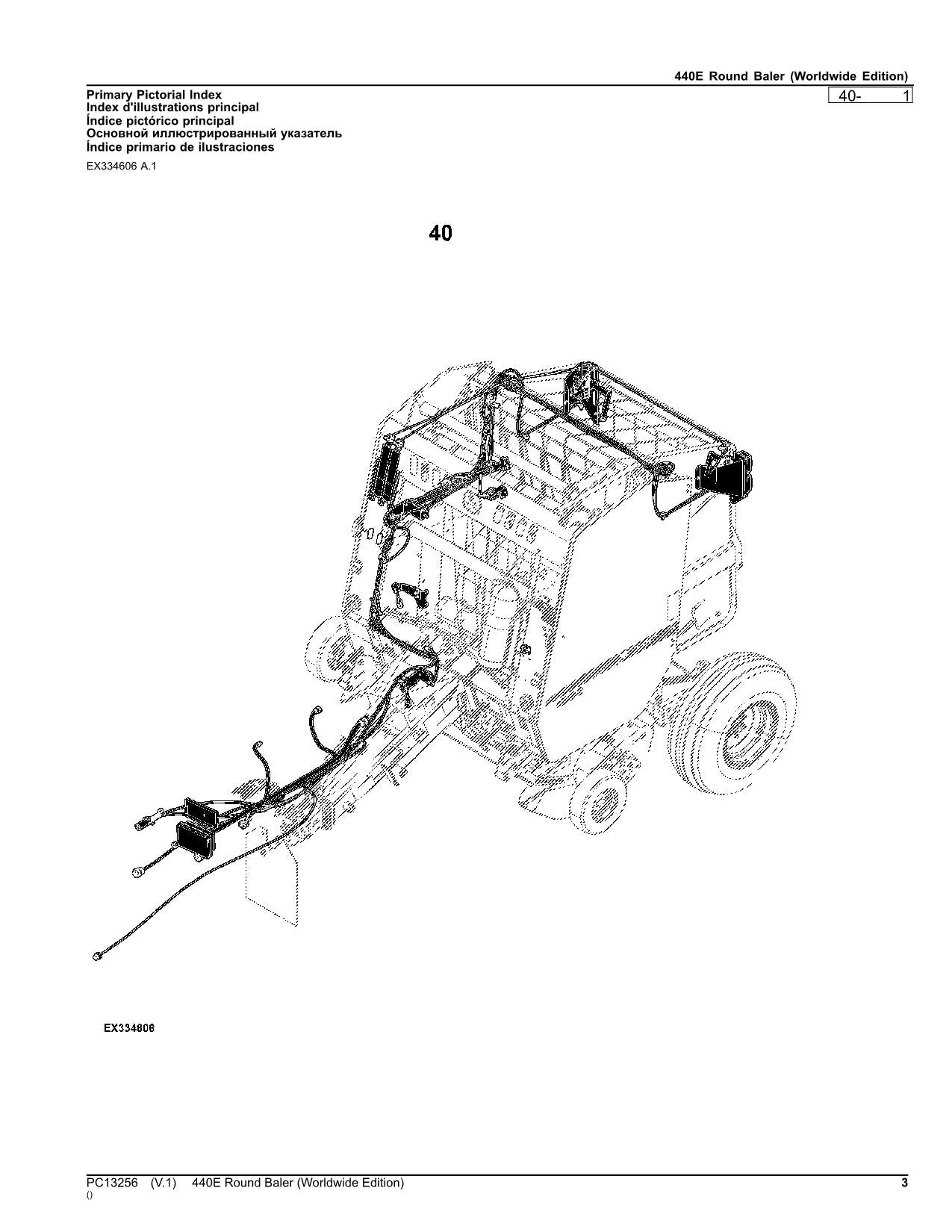 JOHN DEERE 440E RUNDBALLEPRESSE ERSATZTEILKATALOGHANDBUCH