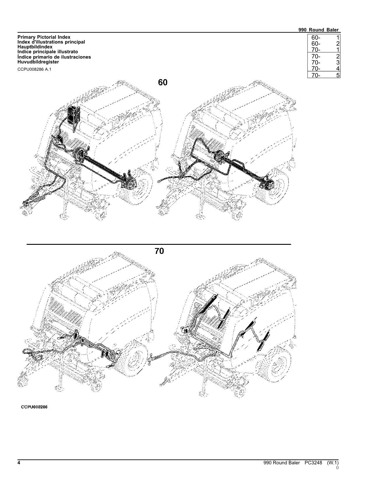 JOHN DEERE 990 RUNDBALLENPRESSE (EUROPA EDITION) ERSATZTEILKATALOGHANDBUCH