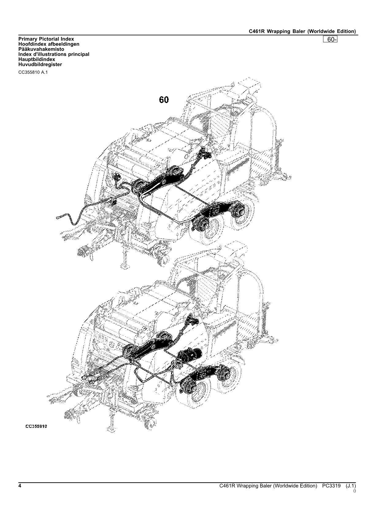 JOHN DEERE C461R WICKELPRESSE - ERSATZTEILKATALOGHANDBUCH