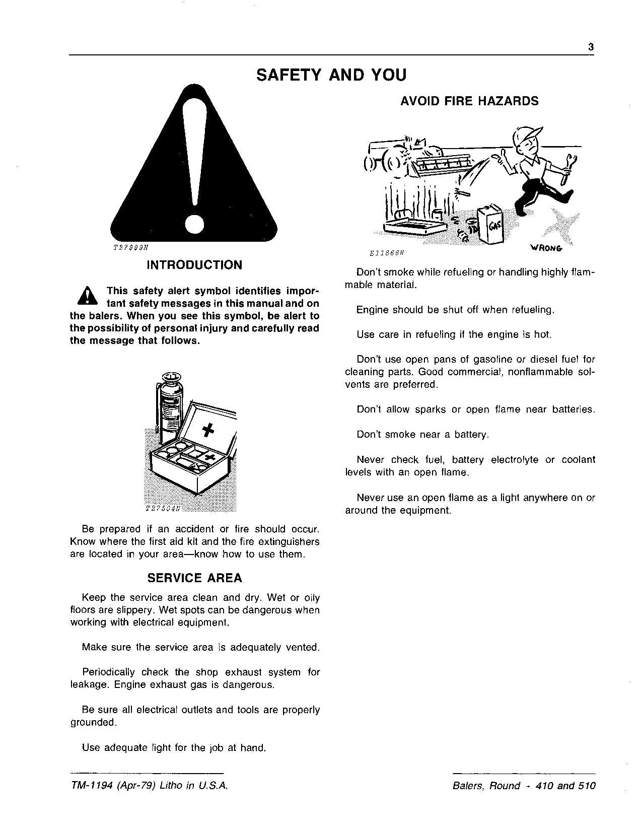 JOHN DEERE 410 510 BALER SERVICE MANUAL