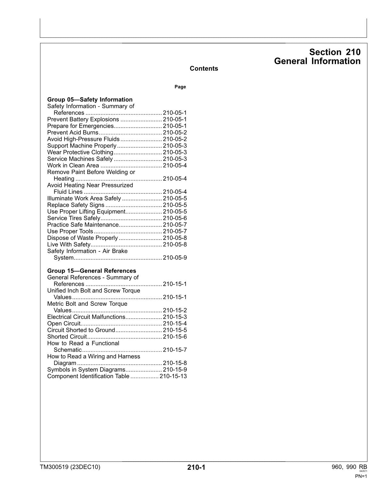 JOHN DEERE 960 990 BALER SERVICE MANUAL #2