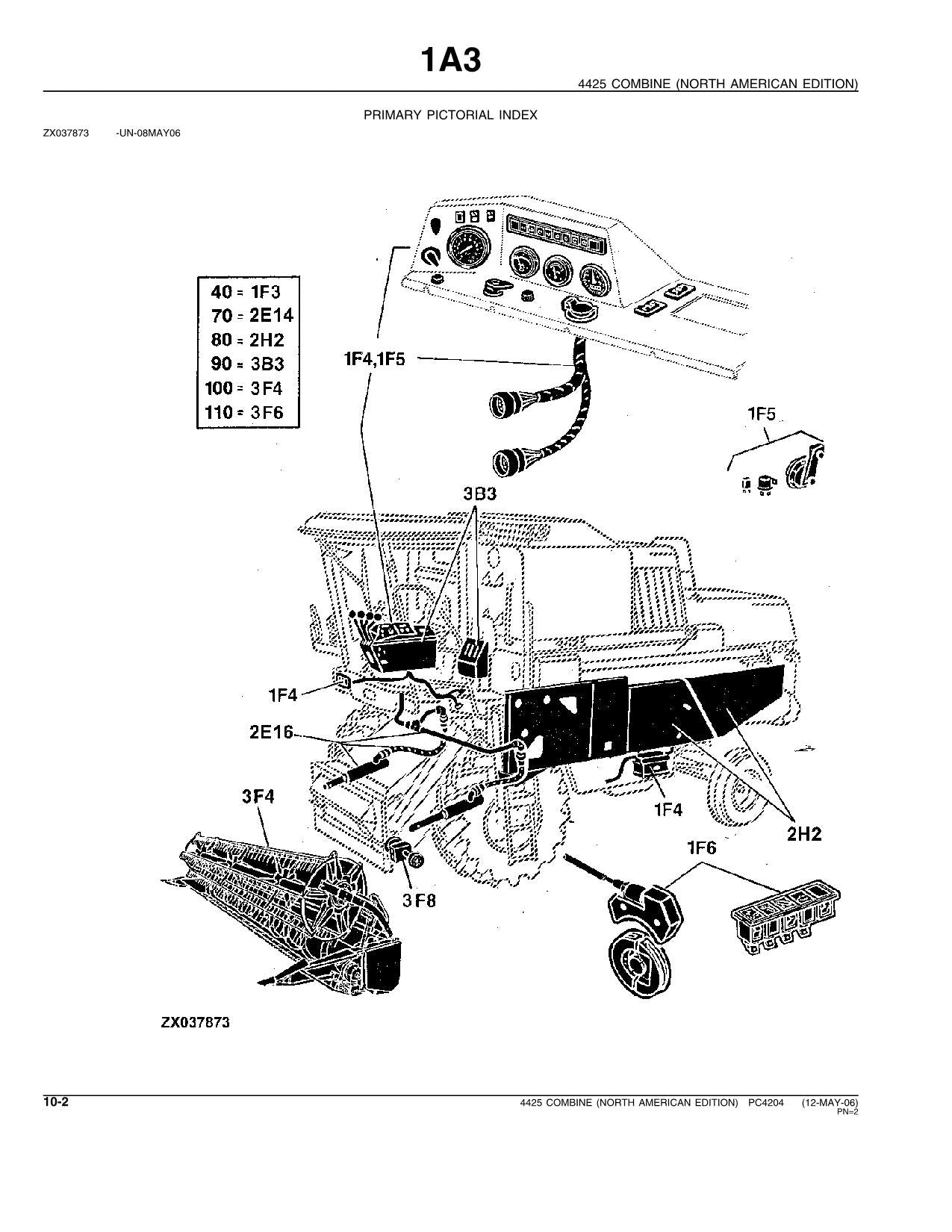 JOHN DEERE 4425 MÄHDRESCHER ERSATZTEILKATALOGHANDBUCH