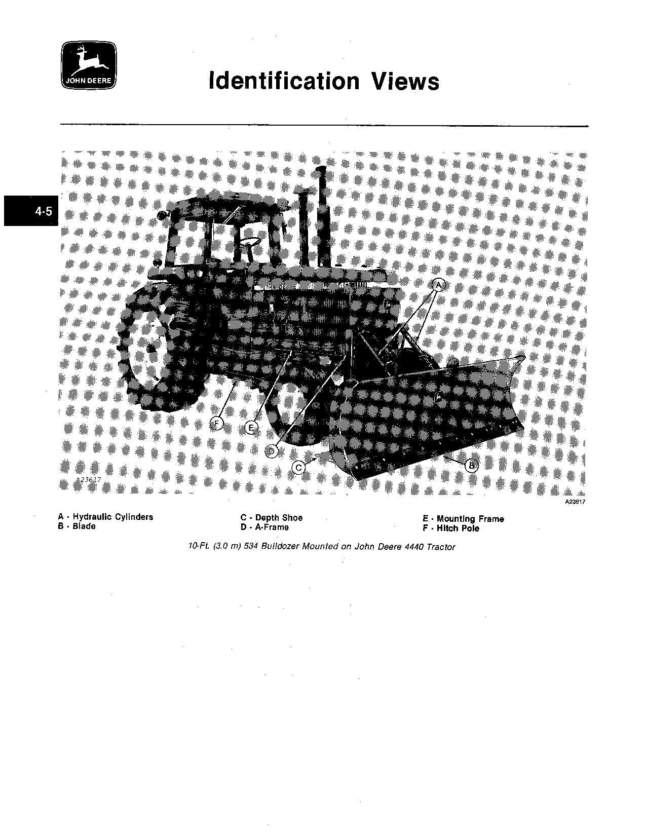 JOHN DEERE 534 544 AGRICULTURAL BULLDOZER OPERATORS MANUAL #1