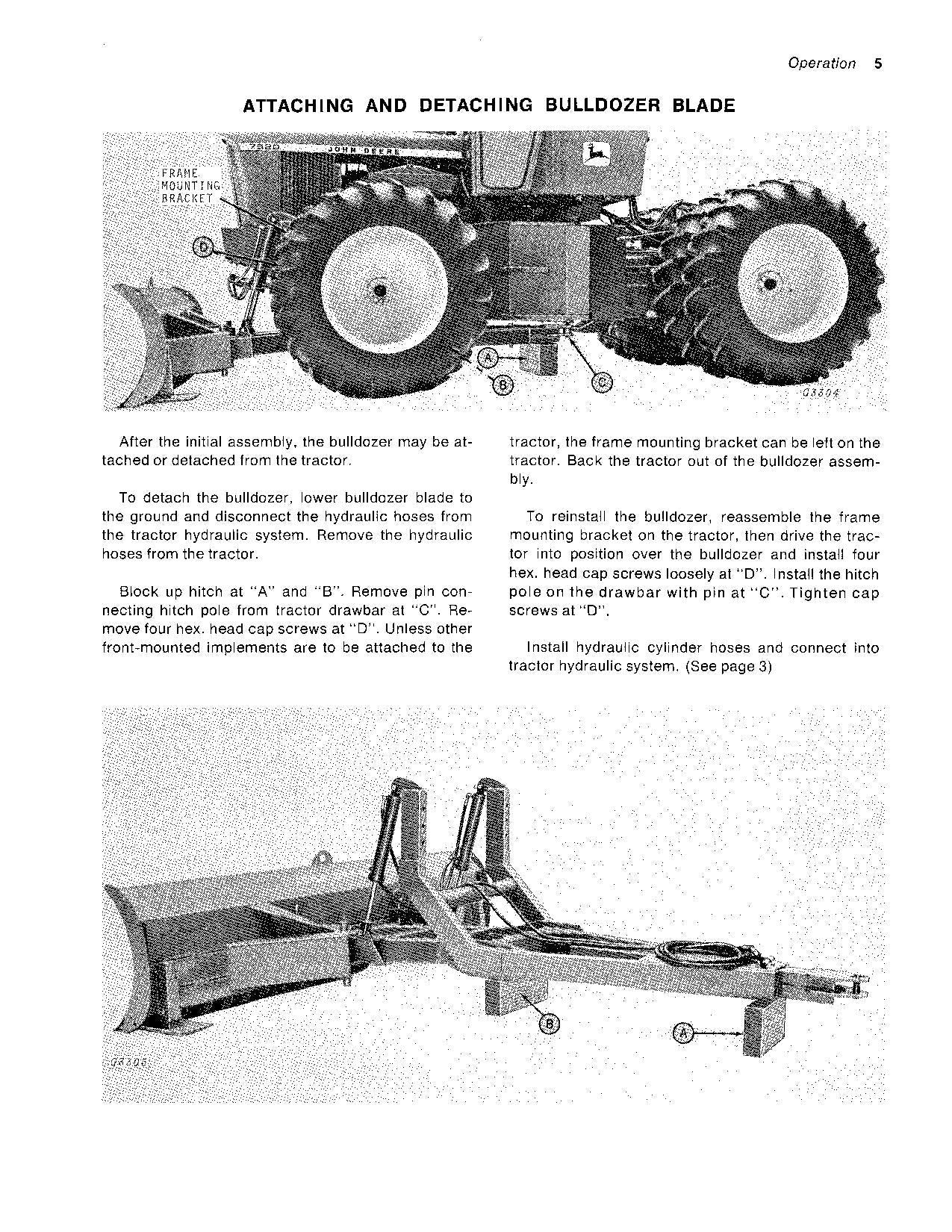 JOHN DEERE 763 BULLDOZER OPERATORS MANUAL