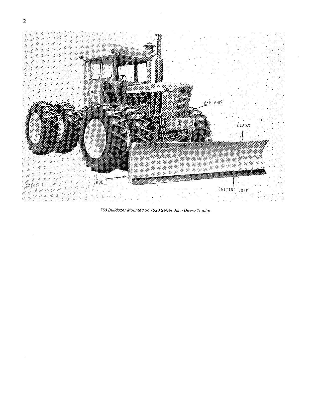 JOHN DEERE 763 BULLDOZER OPERATORS MANUAL