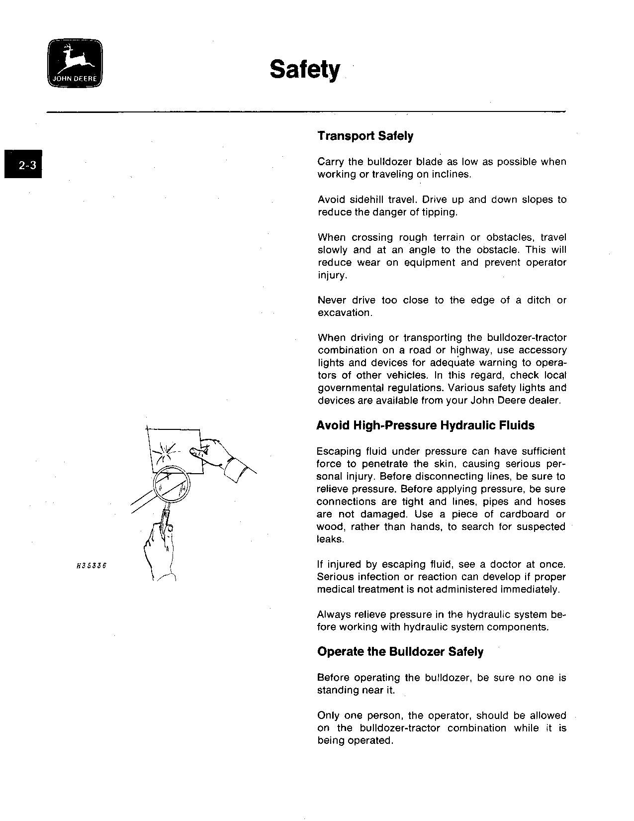 JOHN DEERE 864 AG BULLDOZER OPERATORS MANUAL