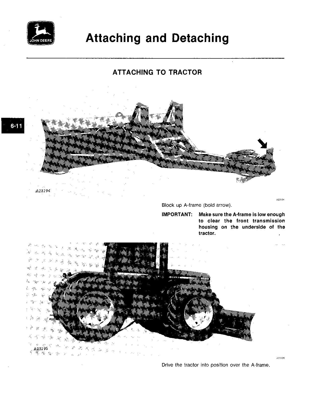 JOHN DEERE 865 AG BULLDOZER OPERATORS MANUAL