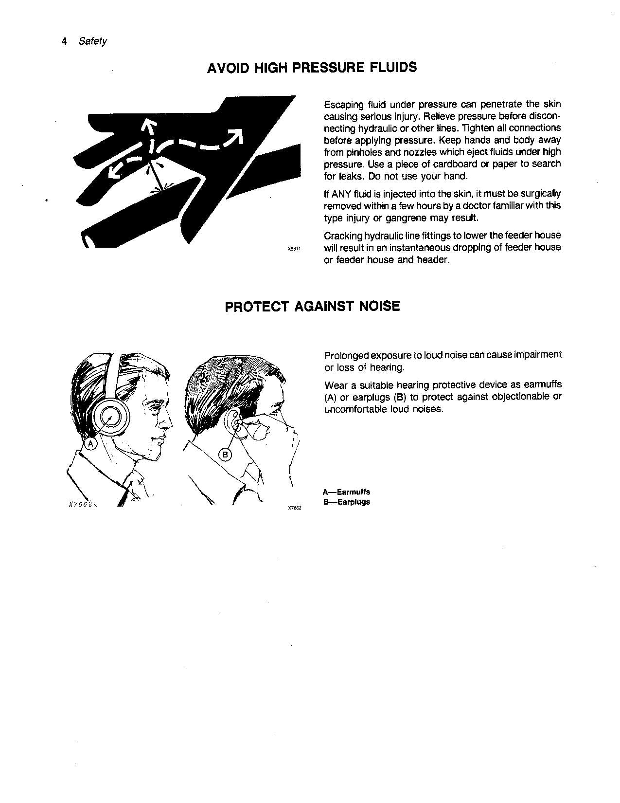 JOHN DEERE 453A 454A 653A 654A 853A 655A 854A 1253A HEADER OPERATORS MANUAL