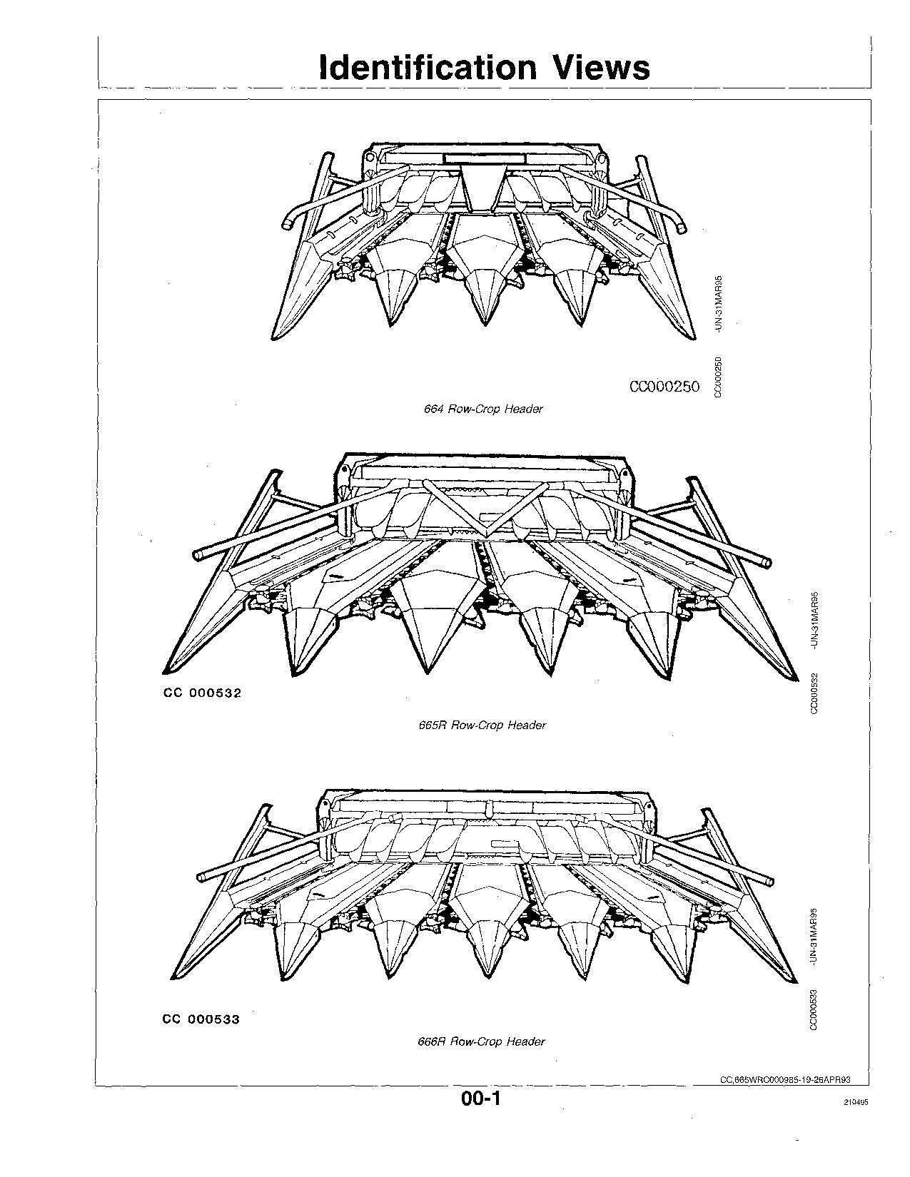 JOHN DEERE 664 665R 666R HEADER OPERATORS MANUAL