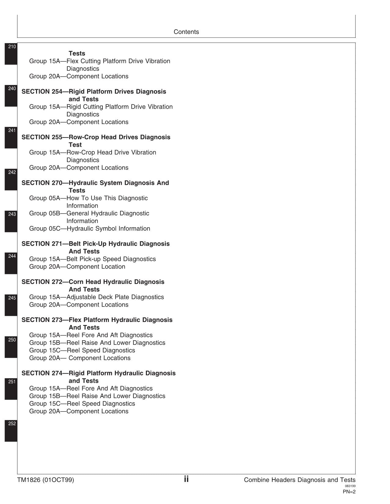 JOHN DEERE 454A 653A 654A 853A 925 655A HEADER SERVICE MANUAL