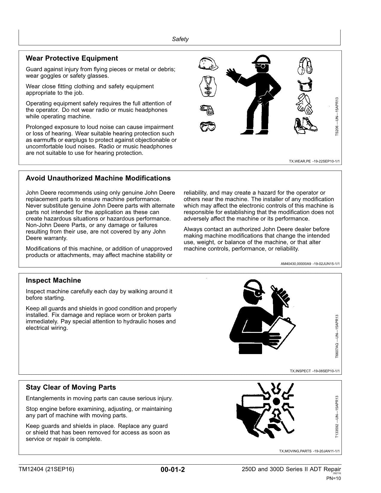 JOHN DEERE 250D 300D SERIE II MULDENKIPPER REPARATUR-SERVICEHANDBUCH Nr. 1