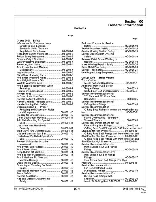 JOHN DEERE 260E 310E MULDENKIPPER REPARATUR-SERVICEHANDBUCH Nr. 2