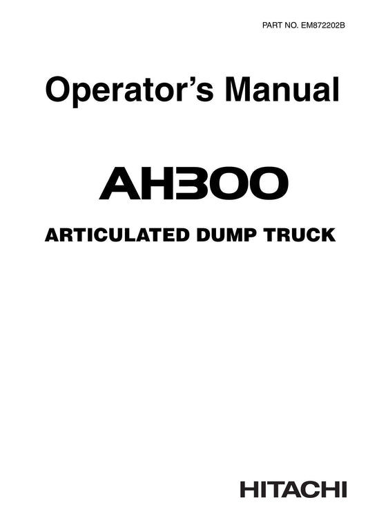 HITACHI AH300 DUMP TRUCK MAINTENANCE OPERATORS MANUAL