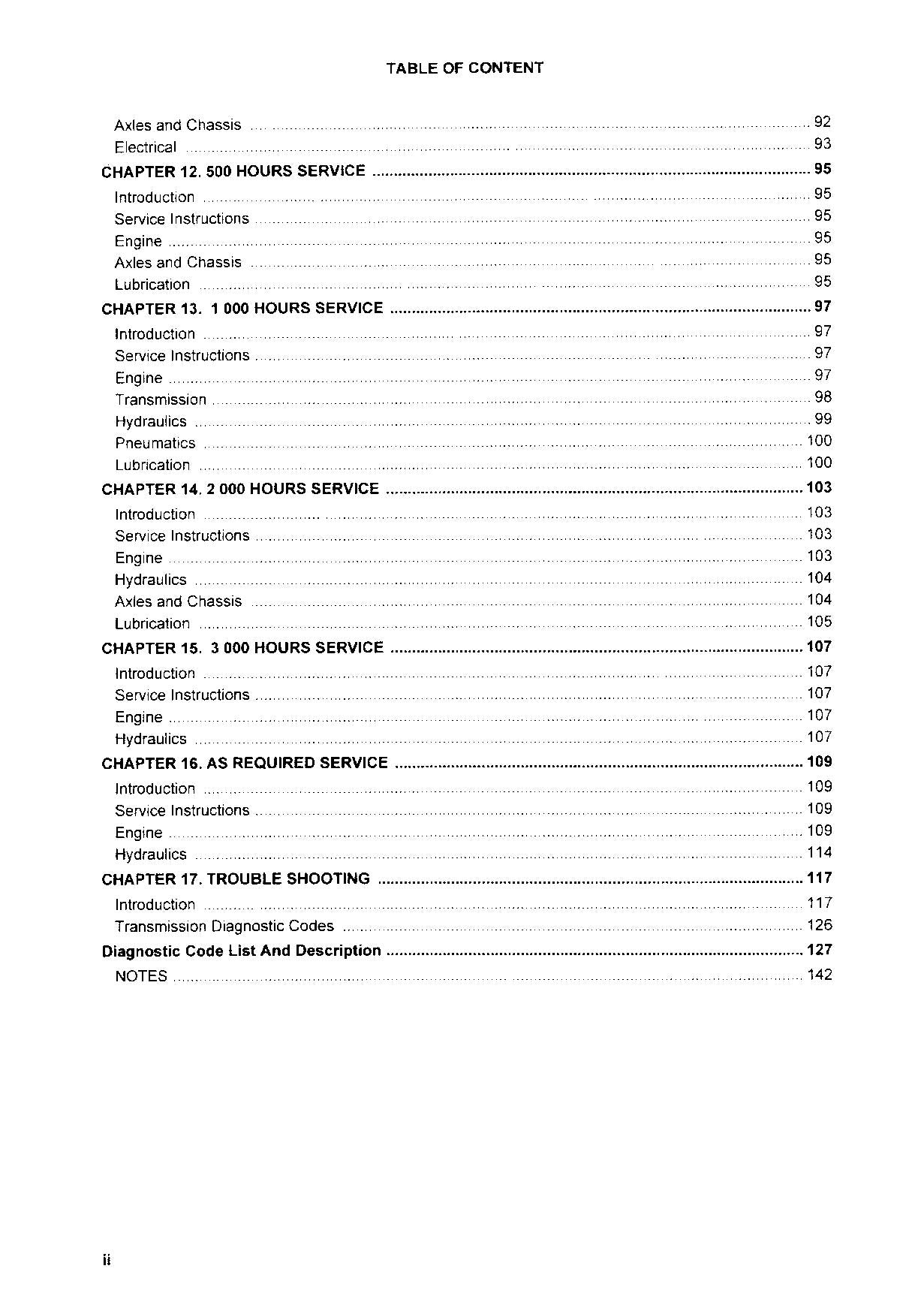 HITACHI AH250 DUMP TRUCK MAINTENANCE OPERATORS MANUAL