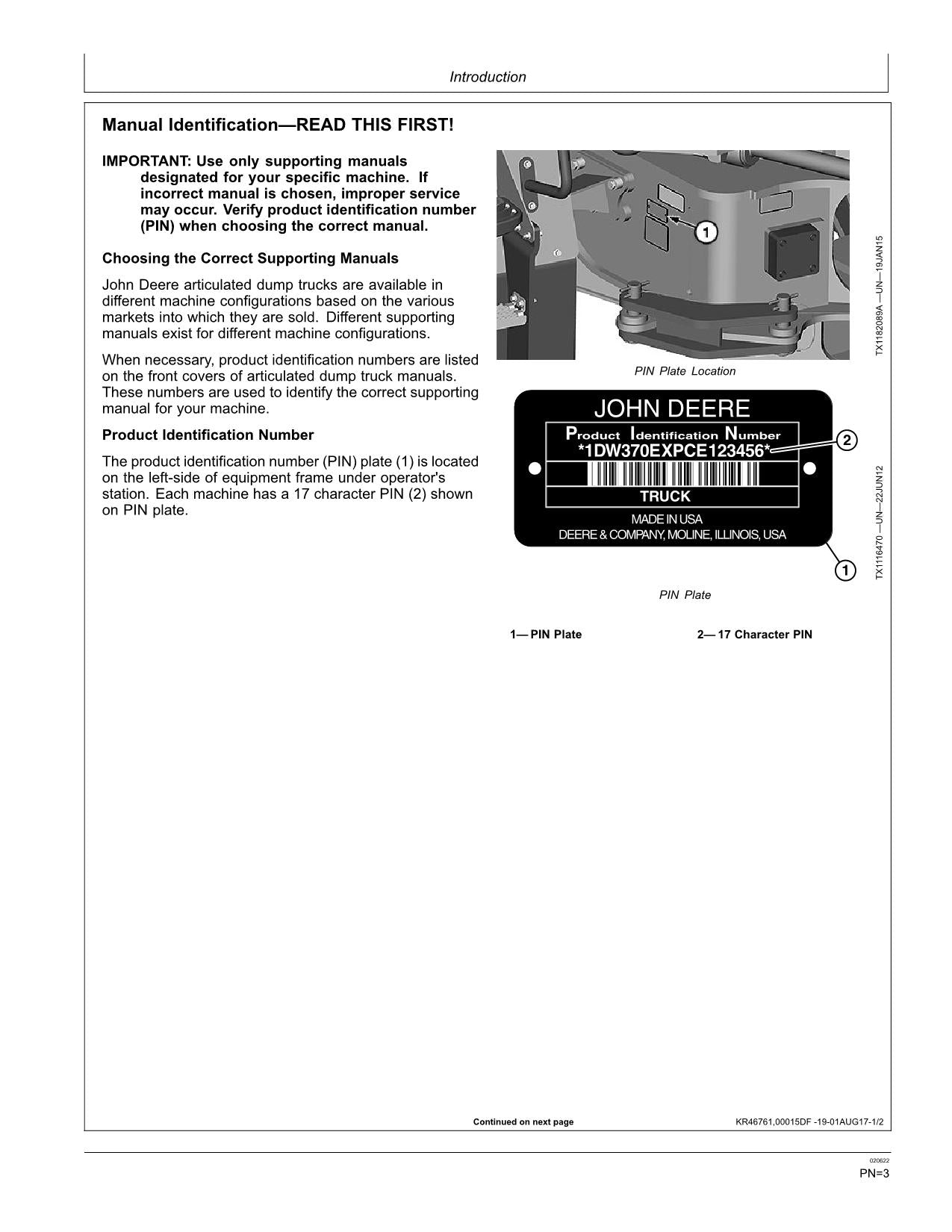 MANUEL D'UTILISATION DU CAMION À BENNE BASCULANTE JOHN DEERE 370E 410E 460E #2